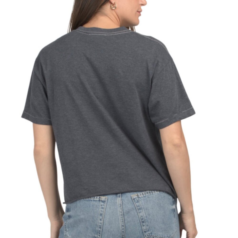 NWT FOR THE REPUBLIC Retro Lightening Bolt Graphic Women Cotton Blend Tee - Picture 2 of 7